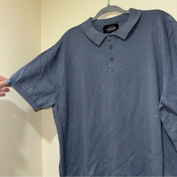 Men’s Threadbare Brand  NWT Casual Blue Cotton Plus Size Polo Shirt Size XXL NEW - Picture 5 of 15